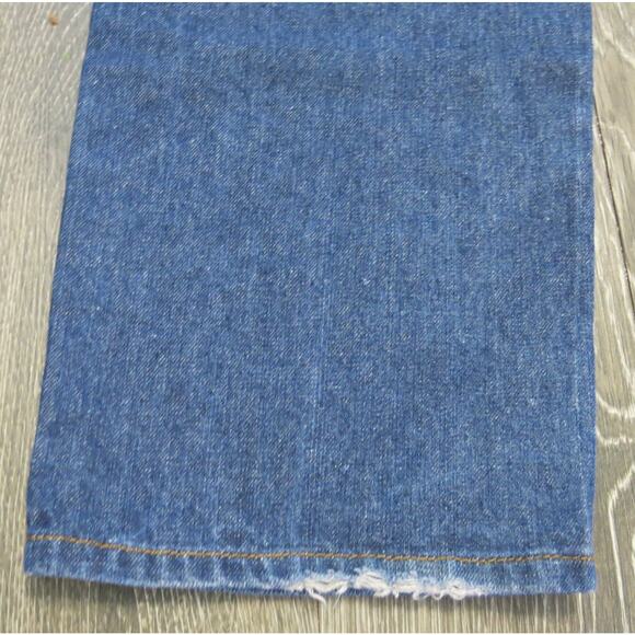 AKADEMIKS JEANIUS Jeans 34x32* Men Distressed Dark Wash Blue  Hip Hop Streetwear - Picture 11 of 16